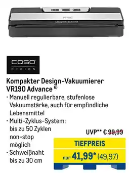 METRO Caso Design-Vakuumierer VR190 Advance Angebot