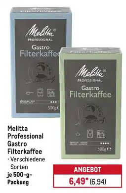 METRO Melitta Professional Gastro Filterkaffee Angebot