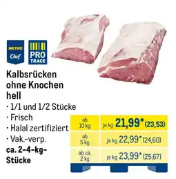 METRO Kalbsrücken ohne Knochen hell Angebot