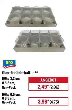 METRO aro Glas-Teelichthalter Angebot