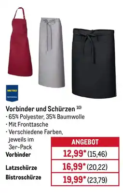 METRO Vorbinder und Schürzen Angebot