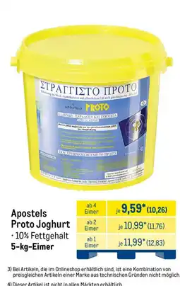 METRO Apostels Proto Joghurt Angebot