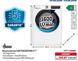 METRO Hoover Waschautomat H3W PS6106TAMB-S Angebot