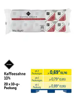 METRO RIOBA Kaffeesahne 10% Angebot