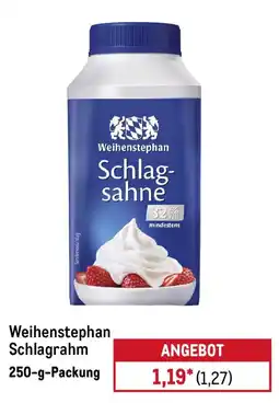 METRO Weihenstephan Schlagrahm Angebot