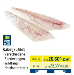 METRO PRO TRACE Kabeljaufilet Angebot