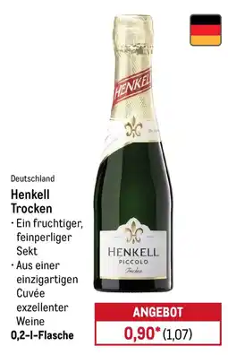 METRO Henkell Piccolo Trocken Angebot