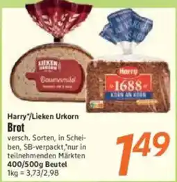 inkoop Harry/Lieken Urkorn Brot Angebot