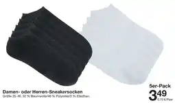 Zeeman Damen- oder Herren-Sneakersocken Angebot