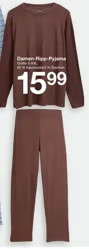 Zeeman Damen-Ripp-Pyjama Angebot
