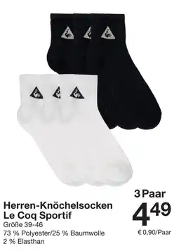 Zeeman Herren-Knöchelsocken Le Coq Sportif Angebot