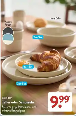 Aldi Süd CROFTON Teller oder Schüsseln Angebot