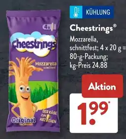 Aldi Süd Cheestrings Mozzarella schnittfest Angebot