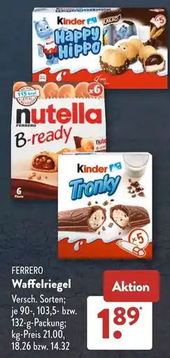 Aldi Süd FERRERO Waffelriegel Angebot