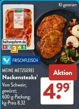 Aldi Süd MEINE METZGEREI Nackensteaks Angebot