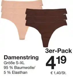 Zeeman Damenstring Angebot