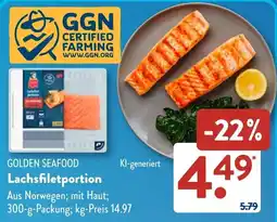 Aldi Süd GOLDEN SEAFOOD Lachsfiletportion Angebot