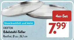 Aldi Süd CROFTON Edelstahl-Teller Angebot