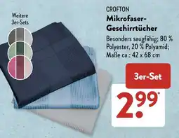 Aldi Süd CROFTON Mikrofaser-Geschirrtücher Angebot