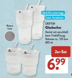 Aldi Süd CROFTON Glasbecher Angebot