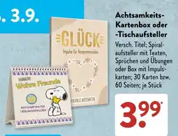 Aldi Süd Achtsamkeits-Kartenbox oder -Tischaufsteller Angebot