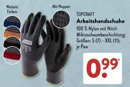 Aldi Süd TOPCRAFT Arbeitshandschuhe Angebot