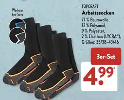 Aldi Süd TOPCRAFT Arbeitssocken Angebot