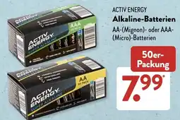 Aldi Süd ACTIV ENERGY Alkaline-Batterien Angebot