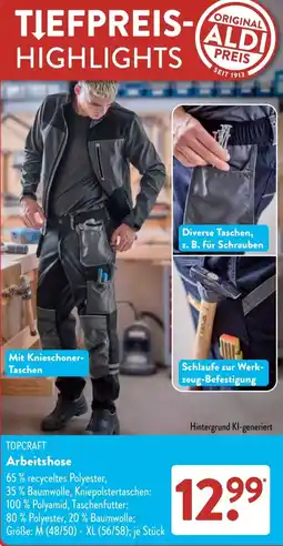 Aldi Süd TOPCRAFT Arbeitshose Angebot