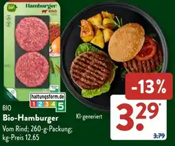 Aldi Süd Bio-Hamburger Angebot