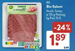 Aldi Süd Bio-Salami Angebot