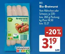 Aldi Süd Bio-Bratwurst Angebot