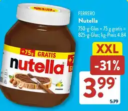 Aldi Süd FERRERO Nutella Angebot