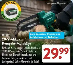 Aldi Süd FERREX 20-V-Akku-Kompakt-Multisäge Angebot
