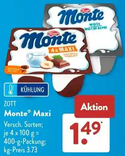 Aldi Süd ZOTT Monte® Maxi Angebot