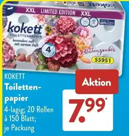 Aldi Süd KOKETT Toilettenpapier Angebot