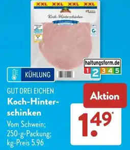 Aldi Süd GUT DREI EICHEN Koch-Hinter-schinken Angebot