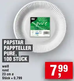 EDEKA Foodservice Papstar pappteller pure, 100 stück Angebot