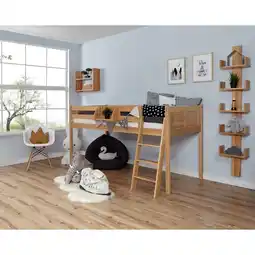 Netto Marken-Discount TiCAA Hochbett Eric Country Buche Natur Angebot