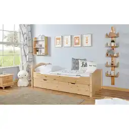 Netto Marken-Discount TiCAA Einzelbett Leni 90x200 Kiefer Natur Angebot