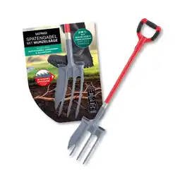 Netto Marken-Discount EASYmaxx Spatengabel 114cm schwarz/rot/grau mit Wurzelsäge Angebot