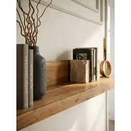 Netto Marken-Discount Wandregal MUMBAI Massivholz Hängend Landhausstil, Akazie 110x24x17 cm Angebot