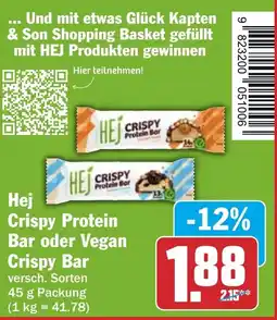 HIT Hej Crispy Protein Bar oder Vegan Crispy Bar Angebot