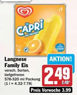 HIT Langnese Family Eis Angebot