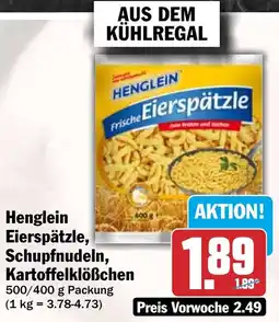 HIT Henglein Eierspätzle, Schupfnudeln, Kartoffelklößchen Angebot