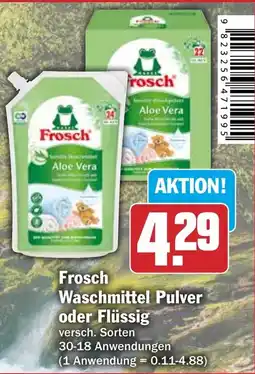 HIT Frosch Waschmittel Pulver oder Flüssig Angebot