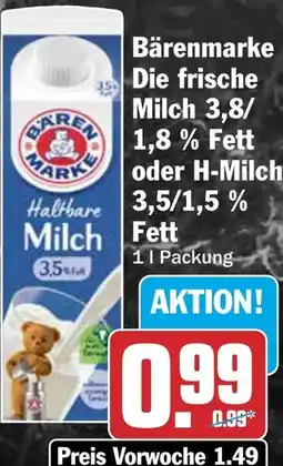 HIT Bärenmarke Haltbare Milch Angebot