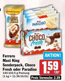 HIT Ferrero Maxi King Sonderpack, Choco Fresh oder Paradiso Angebot