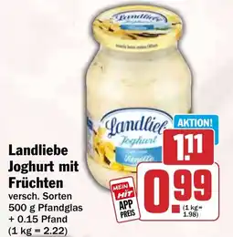 HIT Ländliebe Joghurt mit Früchten Angebot