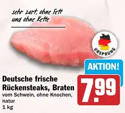 HIT Deutsche frische Rückensteaks, Braten Angebot